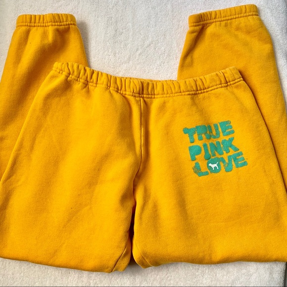 PINK Victoria’s Secret yellow sweatpants, size XS - Picture 5 of 8